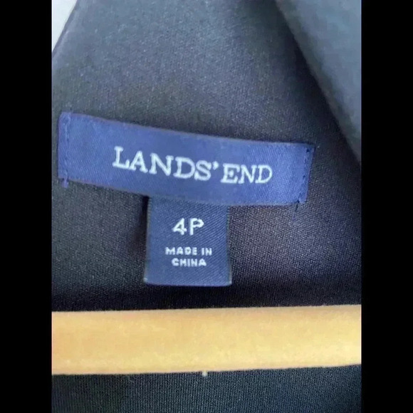 Lands' End Black Fit and Flare Midi Dress - Size 4P - Picture 3 of 3